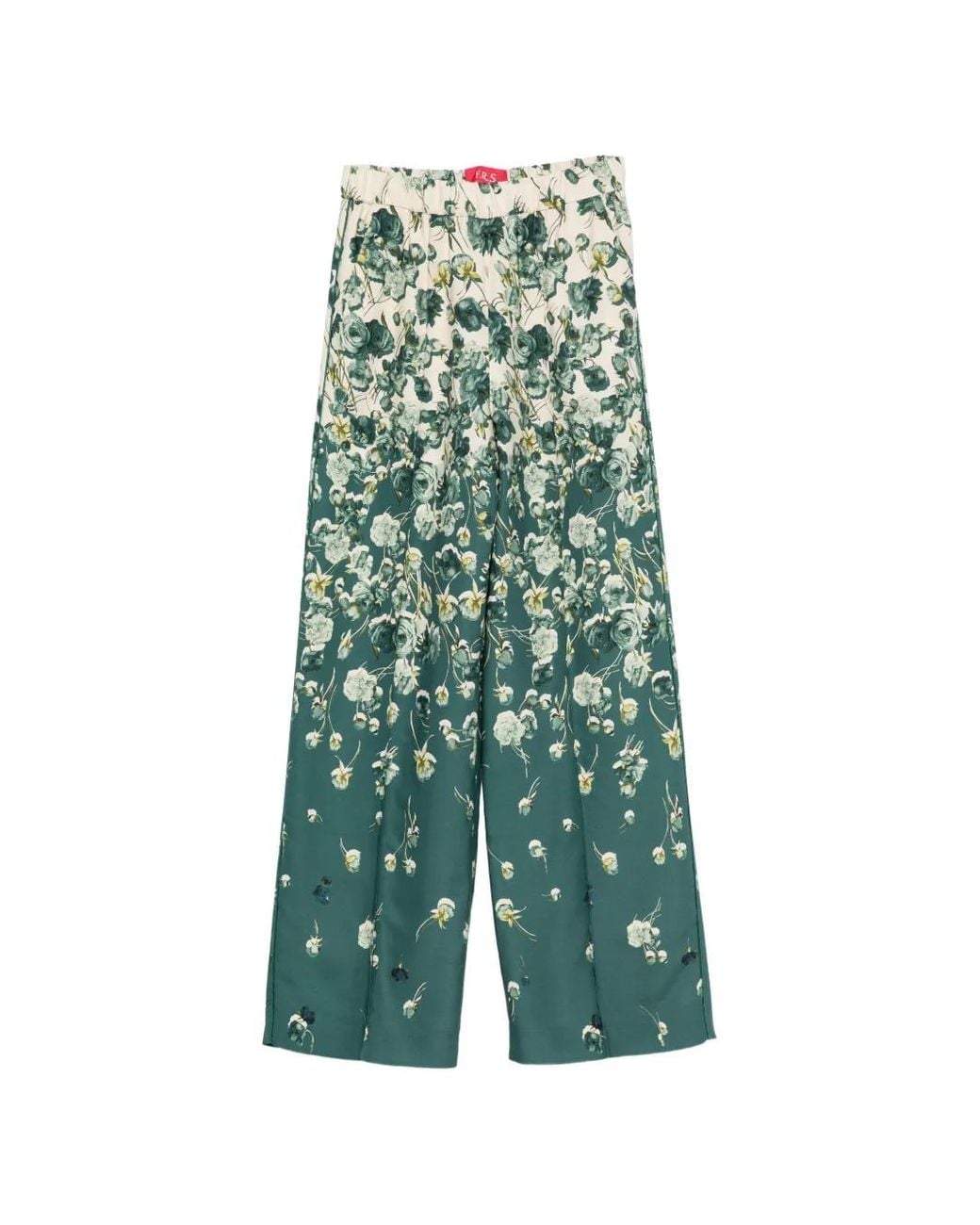 F.R.S For Restless Sleepers Green Floral-Print Palazzo Pants