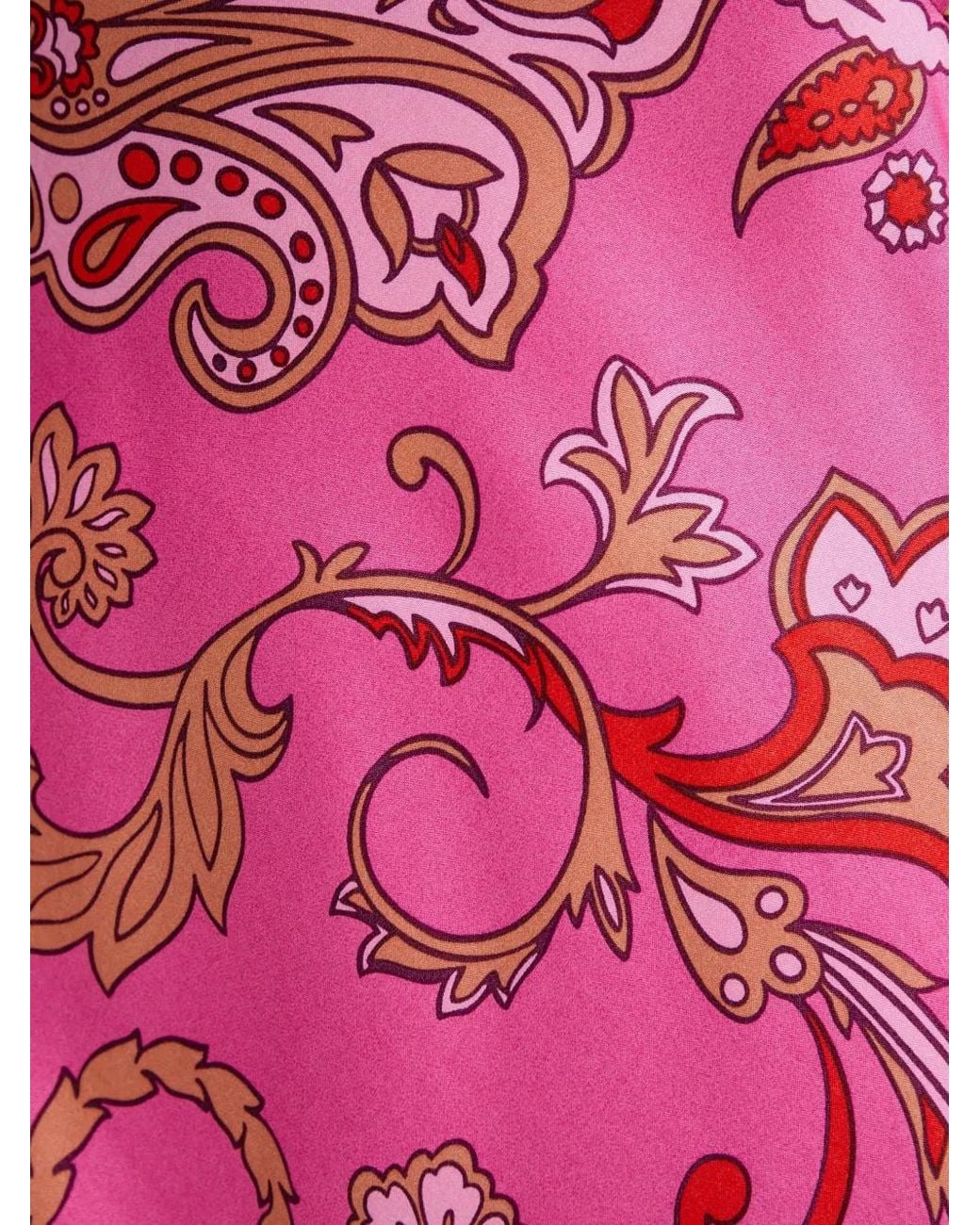 Never Fully Dressed Pink Paisley-Print V-Neck Maxi Dress