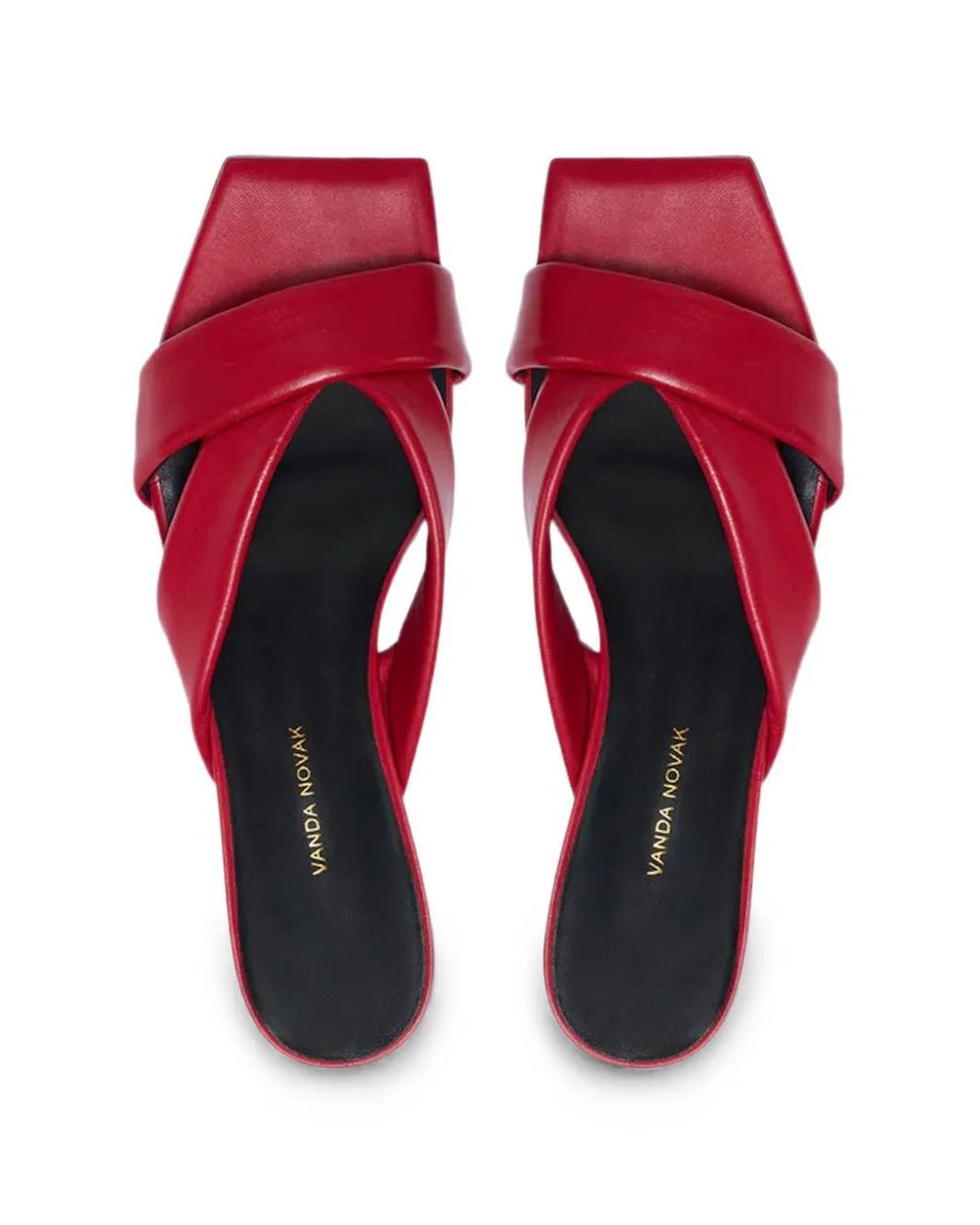 VANDA NOVAK Pink Maya Crossover Sandals