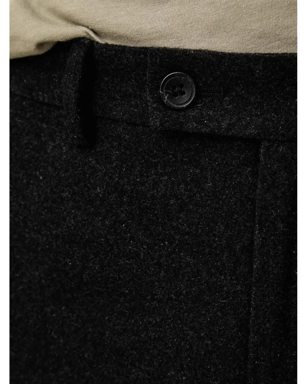 Lindbergh Black Pressed-Crease Straight-Leg Trousers for men