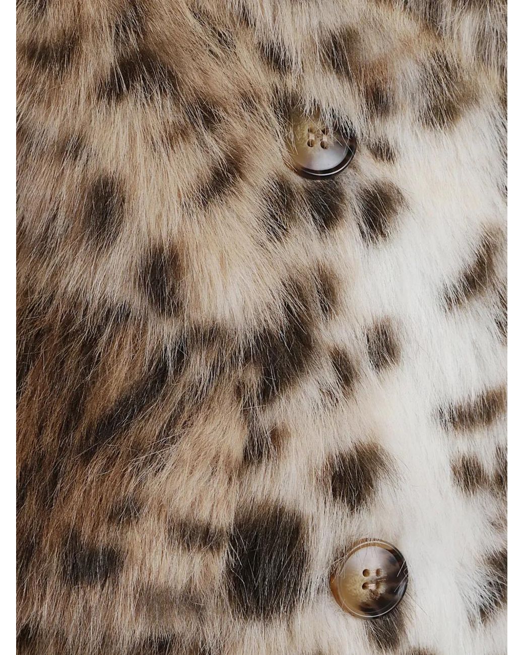 S.W.O.R.D White Leopard-Print Double-Breasted Coat