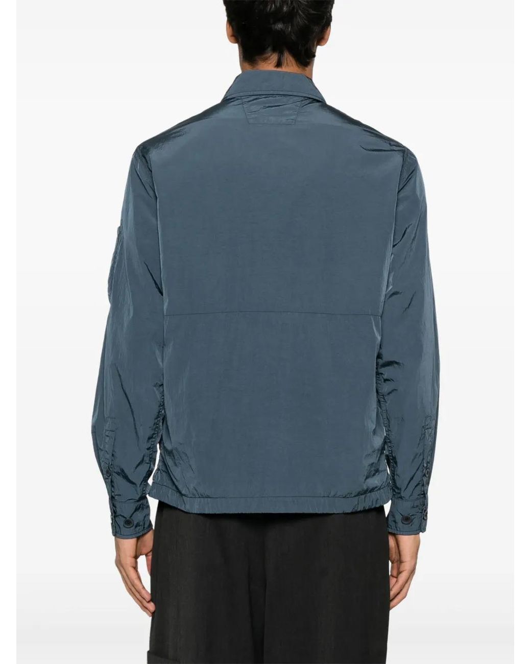 C P Company Blue Chrome-R Overshirt for men