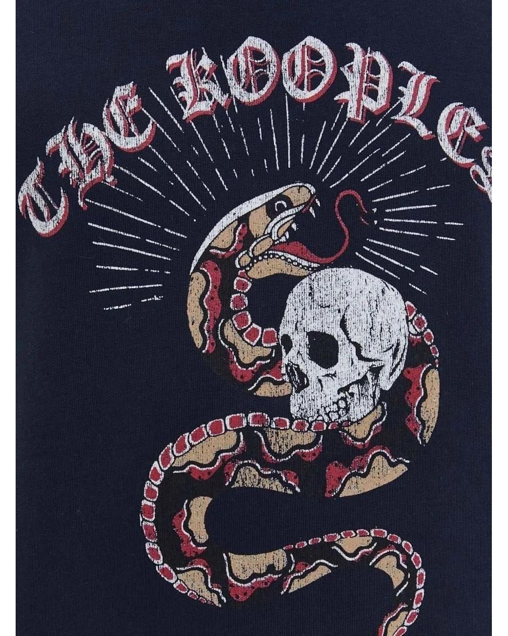 The Kooples Blue Snake Skull Sweatshirt for men