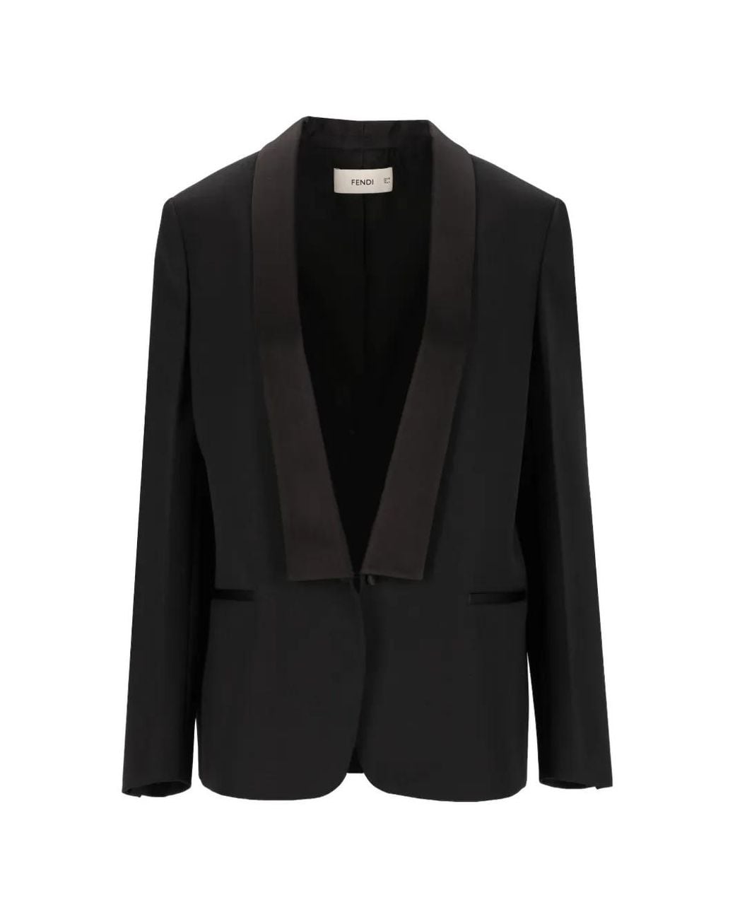 Fendi Black Grain De Poudre Blazer