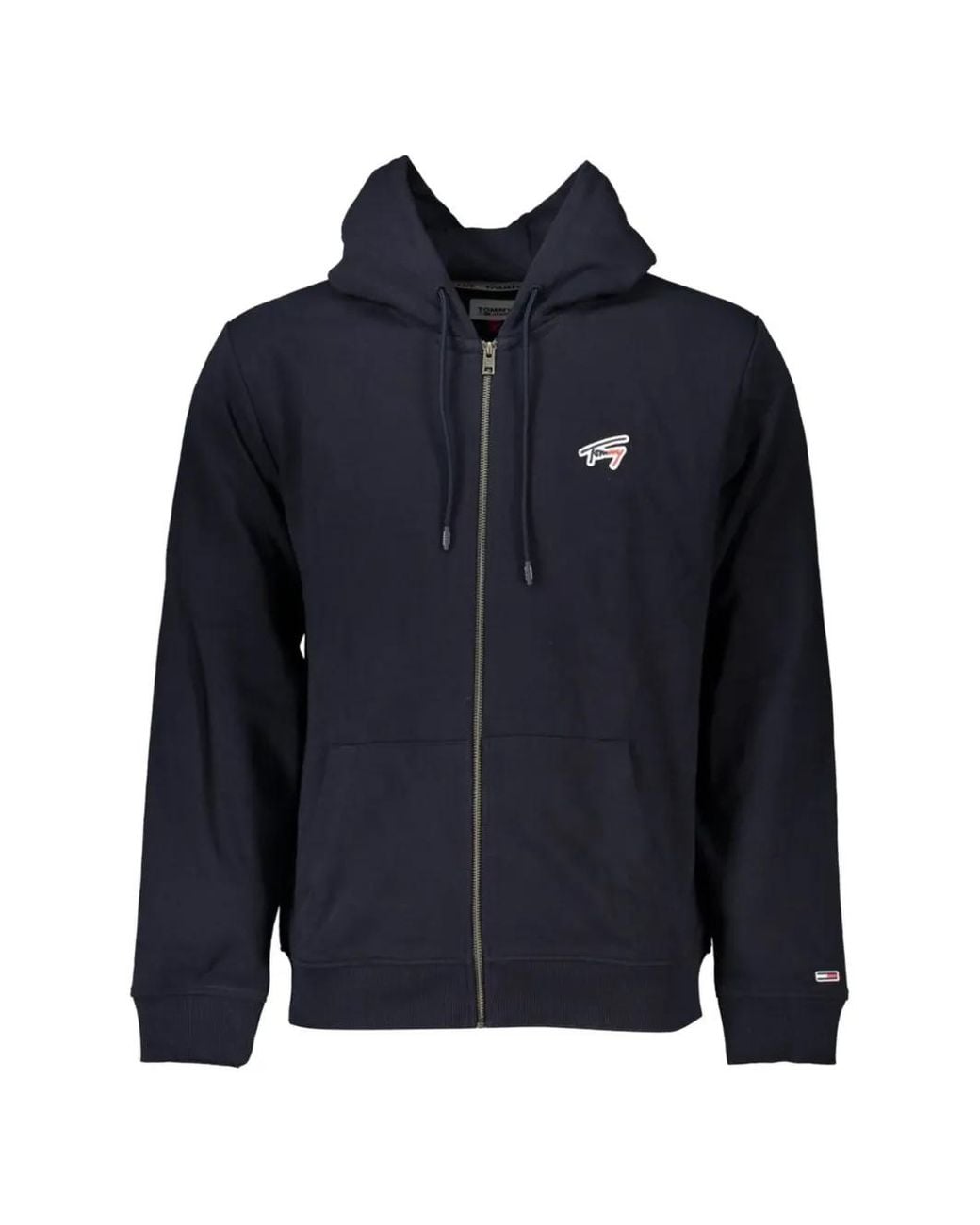 Tommy Hilfiger Blue Logo-Detail Zip-Up Hoodie for men