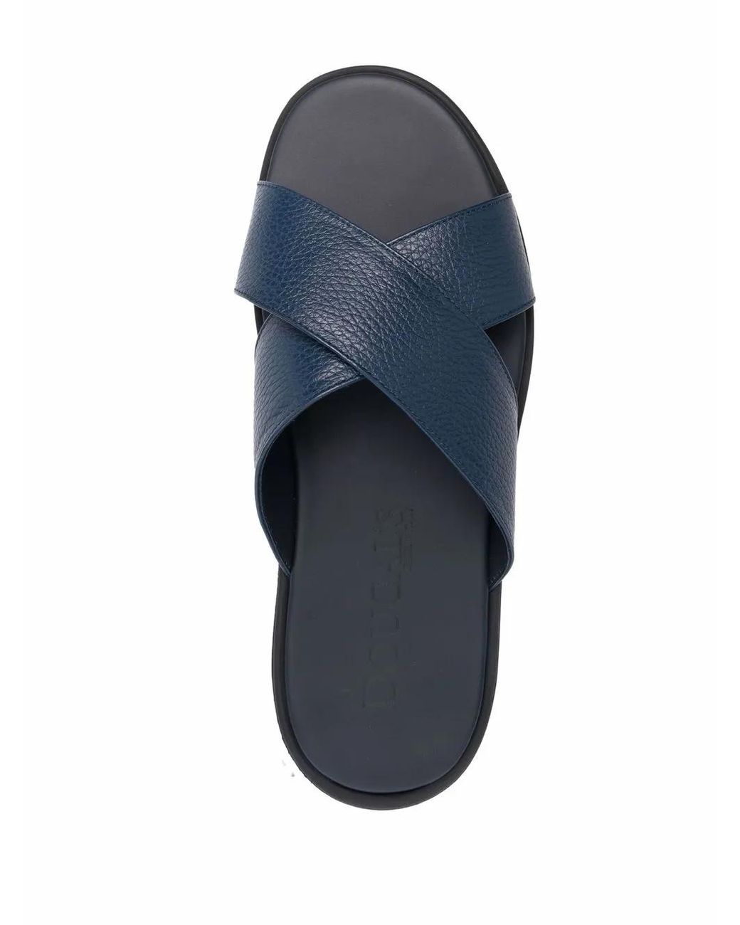 Doucal's Blue Crossover Strap Sandals for men