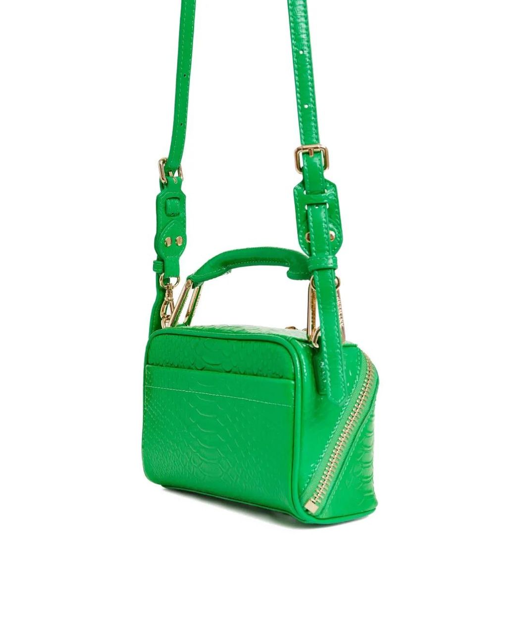 Bolso shopper con cremallera y efecto de piel de cocodrilo en relieve Essentiel Antwerp de color Green