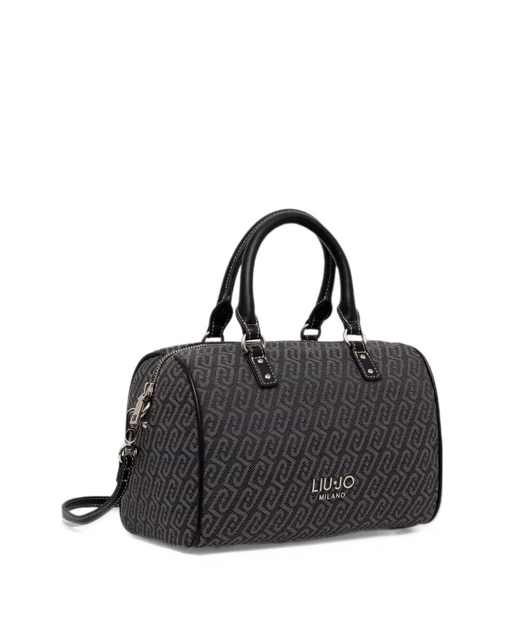 Liu Jo Monogram-Print Tote Bag in Black | Lyst