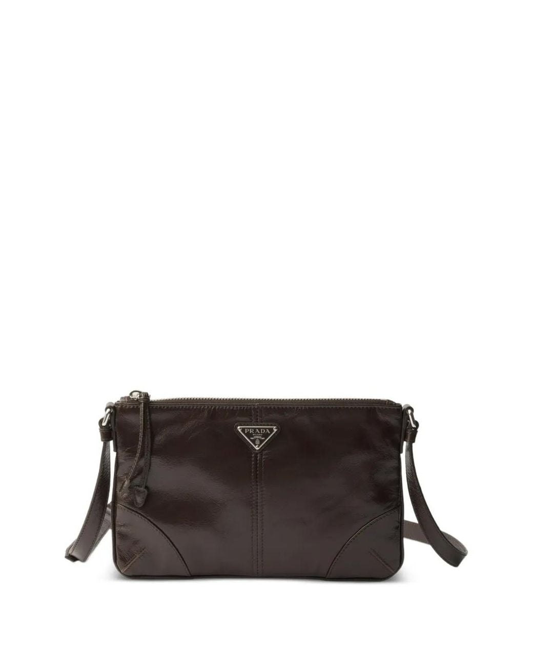 Prada Black Pochette Pour Smartphone En Cuir for men