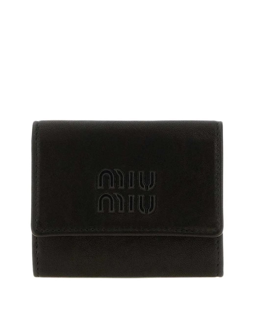 Miu Miu Black Small Nappa-Leather Wallet