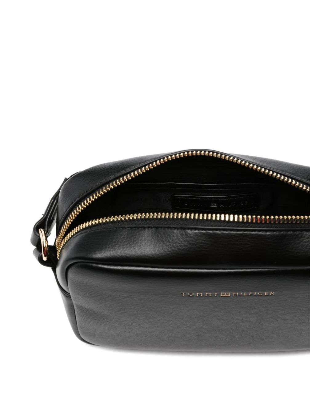 Tommy Hilfiger Black Logotape Camera Cross Body Bag
