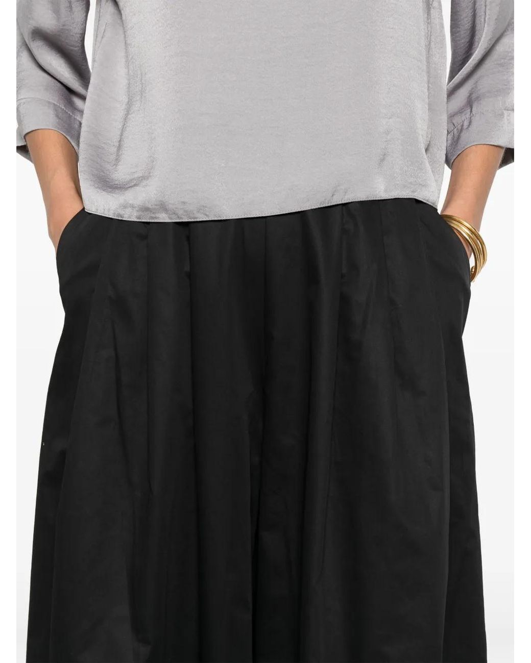 MOUTAKI Black Cotton Trousers