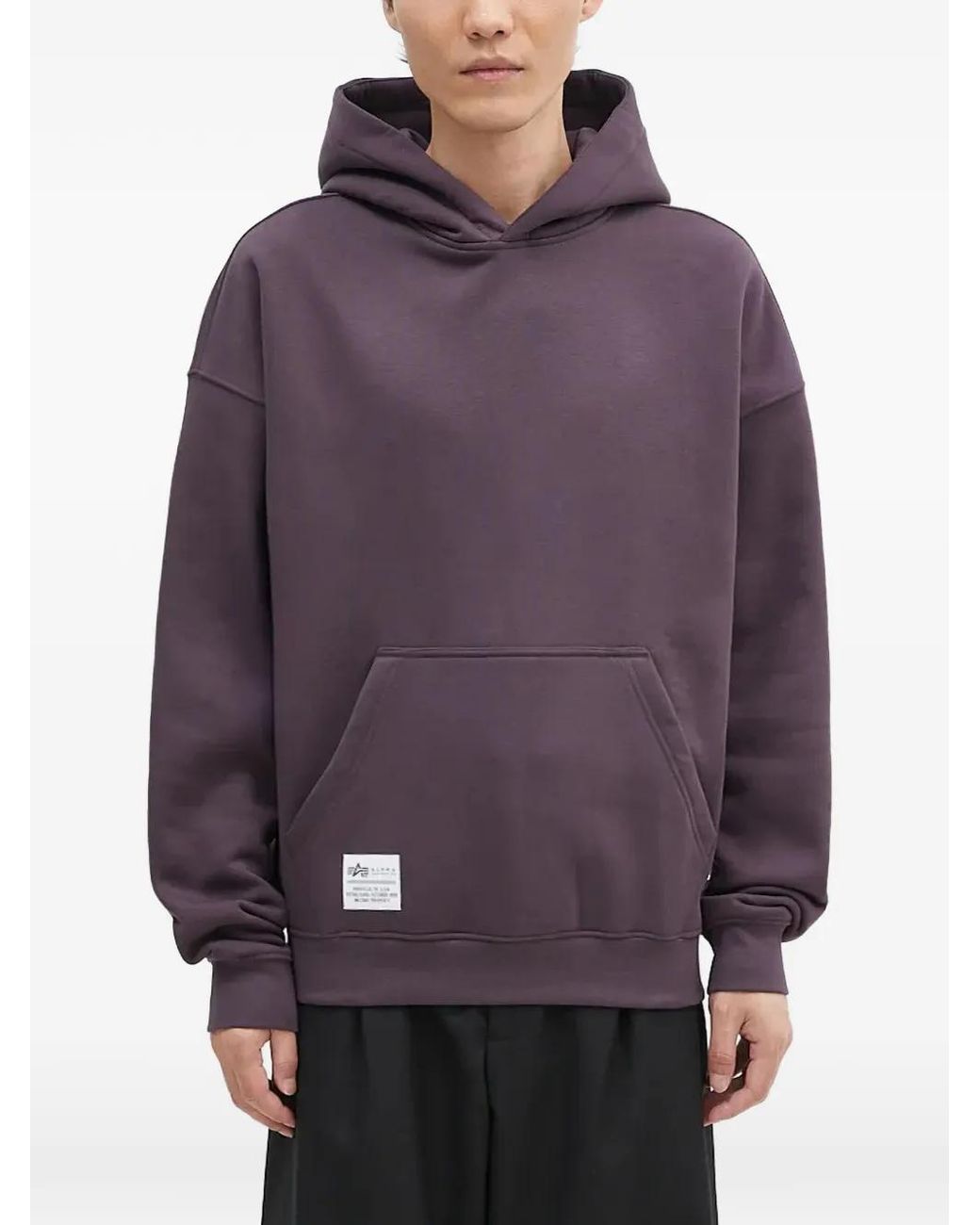 Alpha Industries Purple Long-Sleeve Hoodie for men