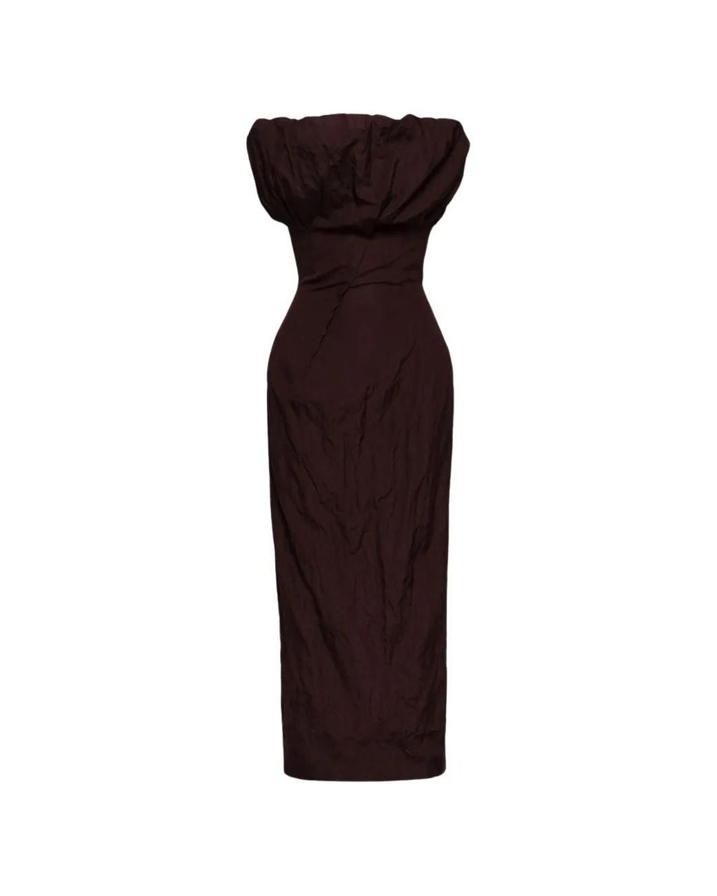 Magda Butrym Purple Off-The-Shoulder Crinkled Maxi Dress