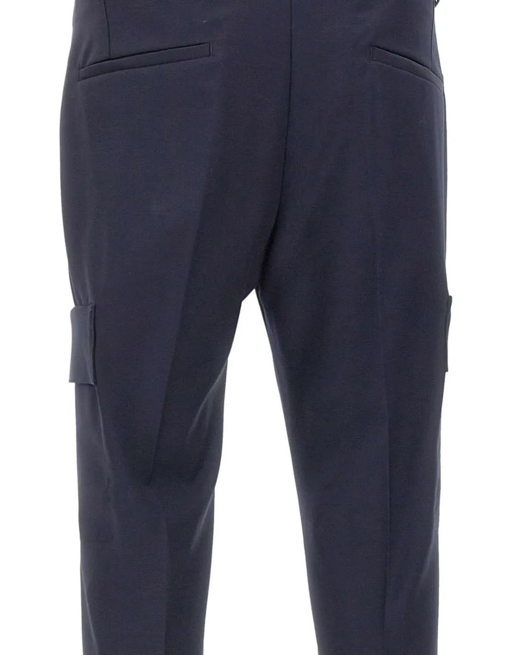 Devore Blue Pleated-Detail Trousers for men