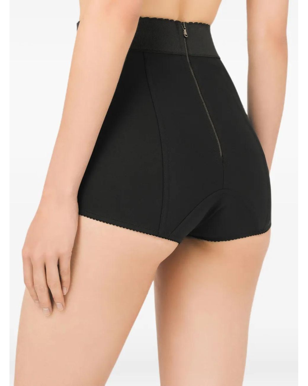 Dolce & Gabbana Black Guaina Jacquard And Satin Culottes