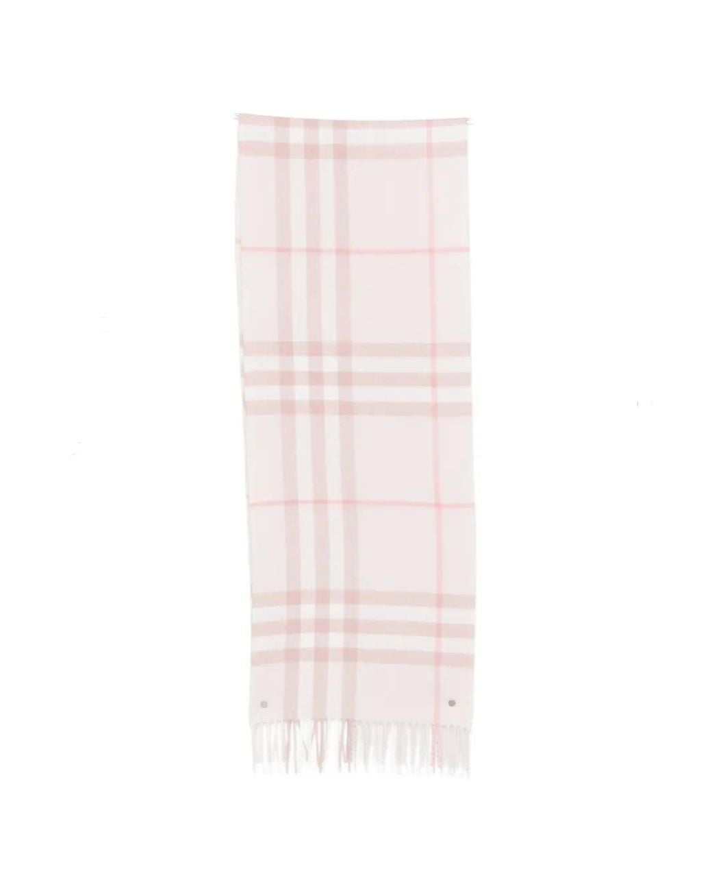 Burberry Pink Giant Check Cashmere Scarf