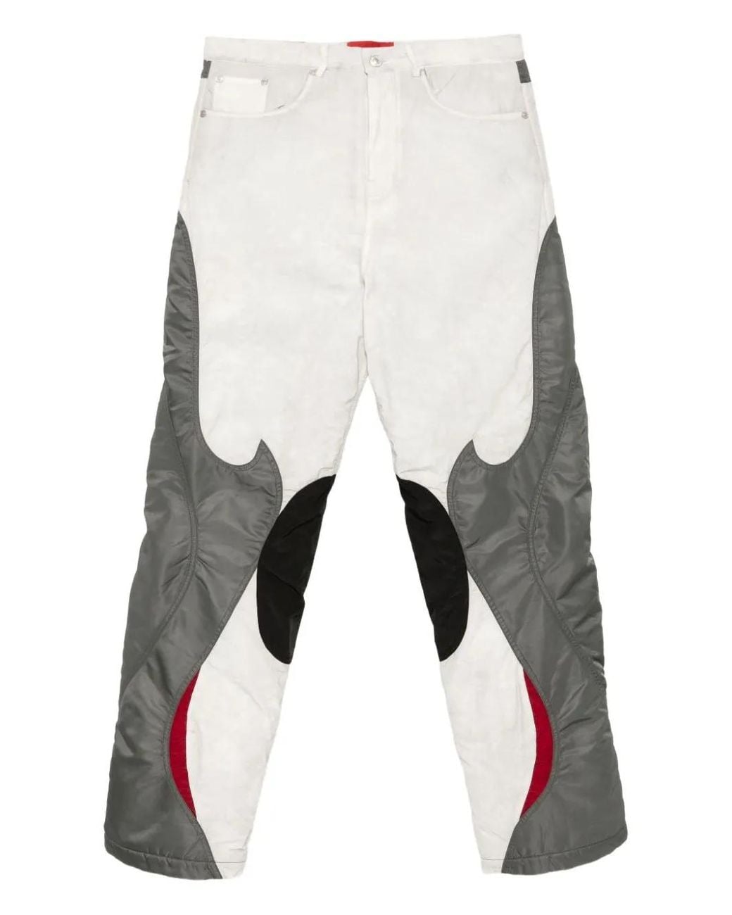 Phipps White Summer Alpine Quilted-Panel Trousers for men