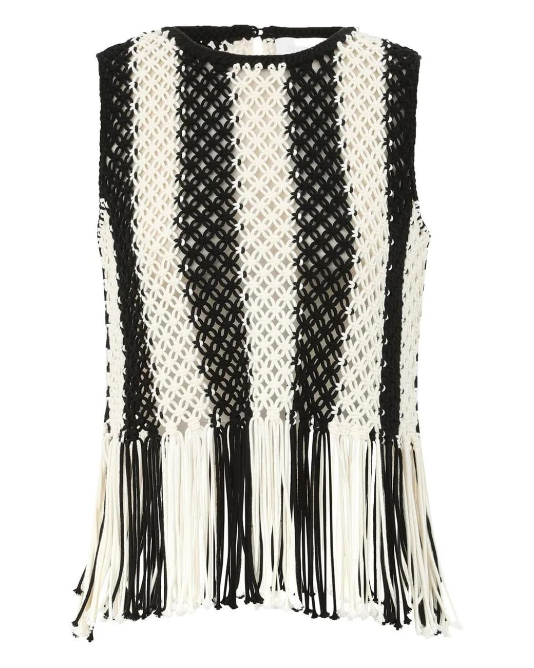 Zimmermann Black Wanderlust Macrame Tank