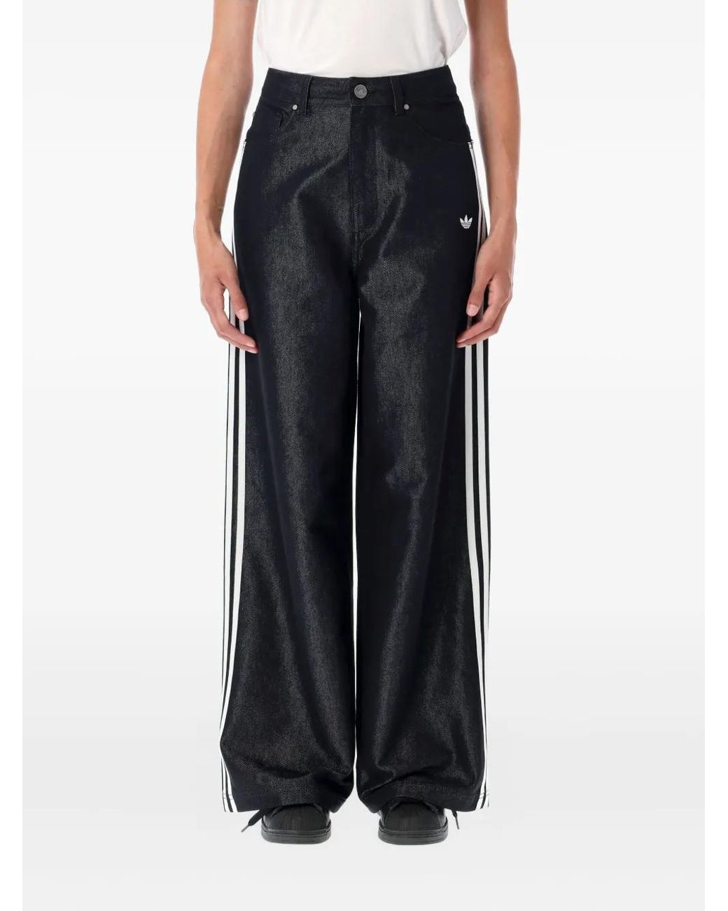 Adidas Black 3-Stripes Metallic Jeans