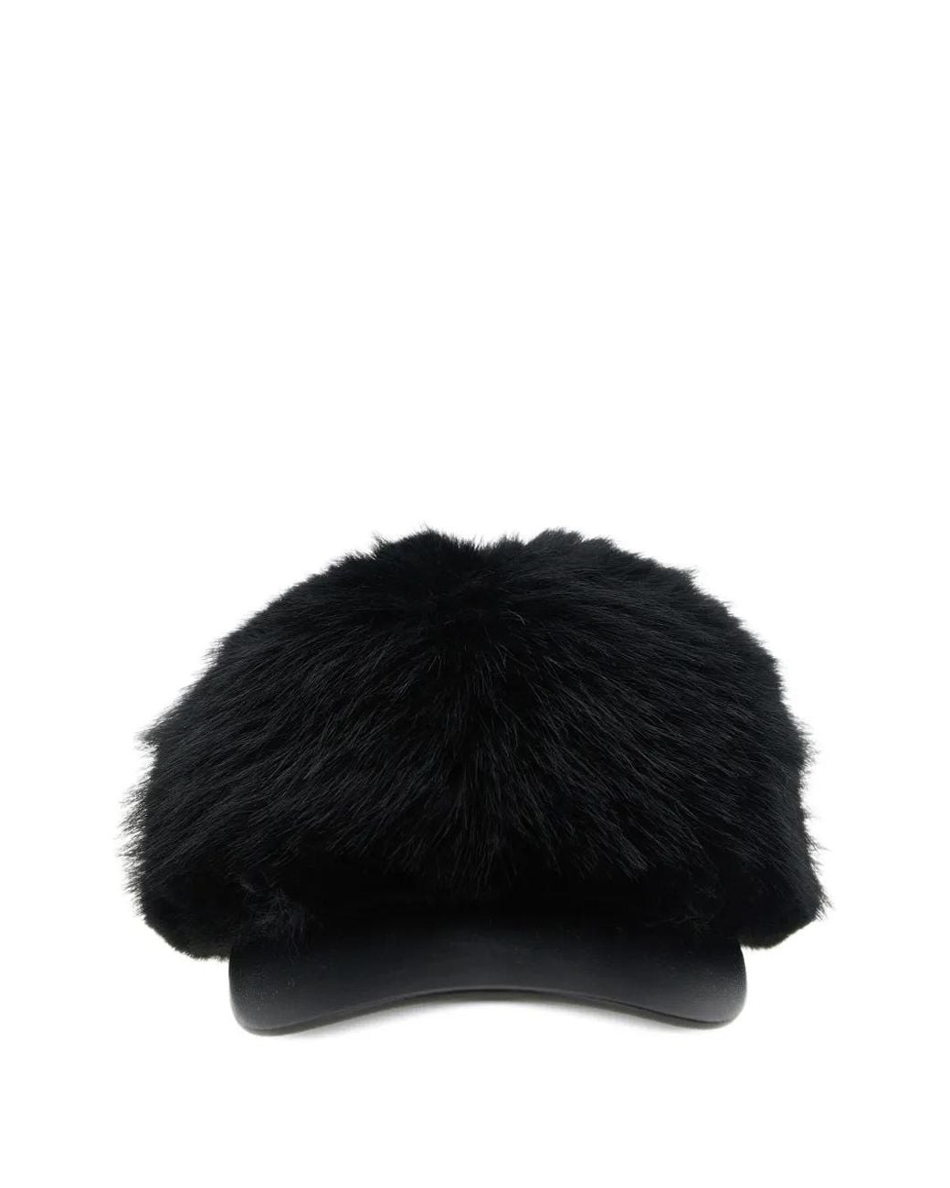 Comme des Garçons Black Faux-Fur Curved-Peak Cap for men