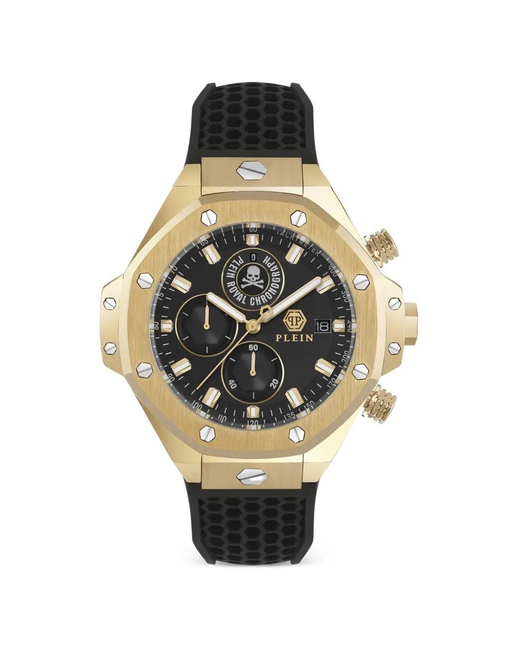 Philipp Plein Black Chrono Royal 46Mm Watch for men
