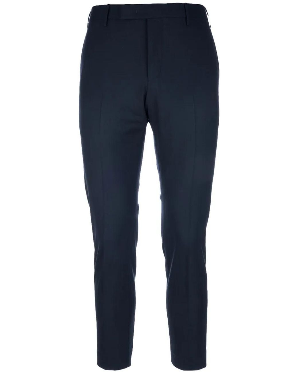 PT Torino Blue Pressed-Crease Trousers for men