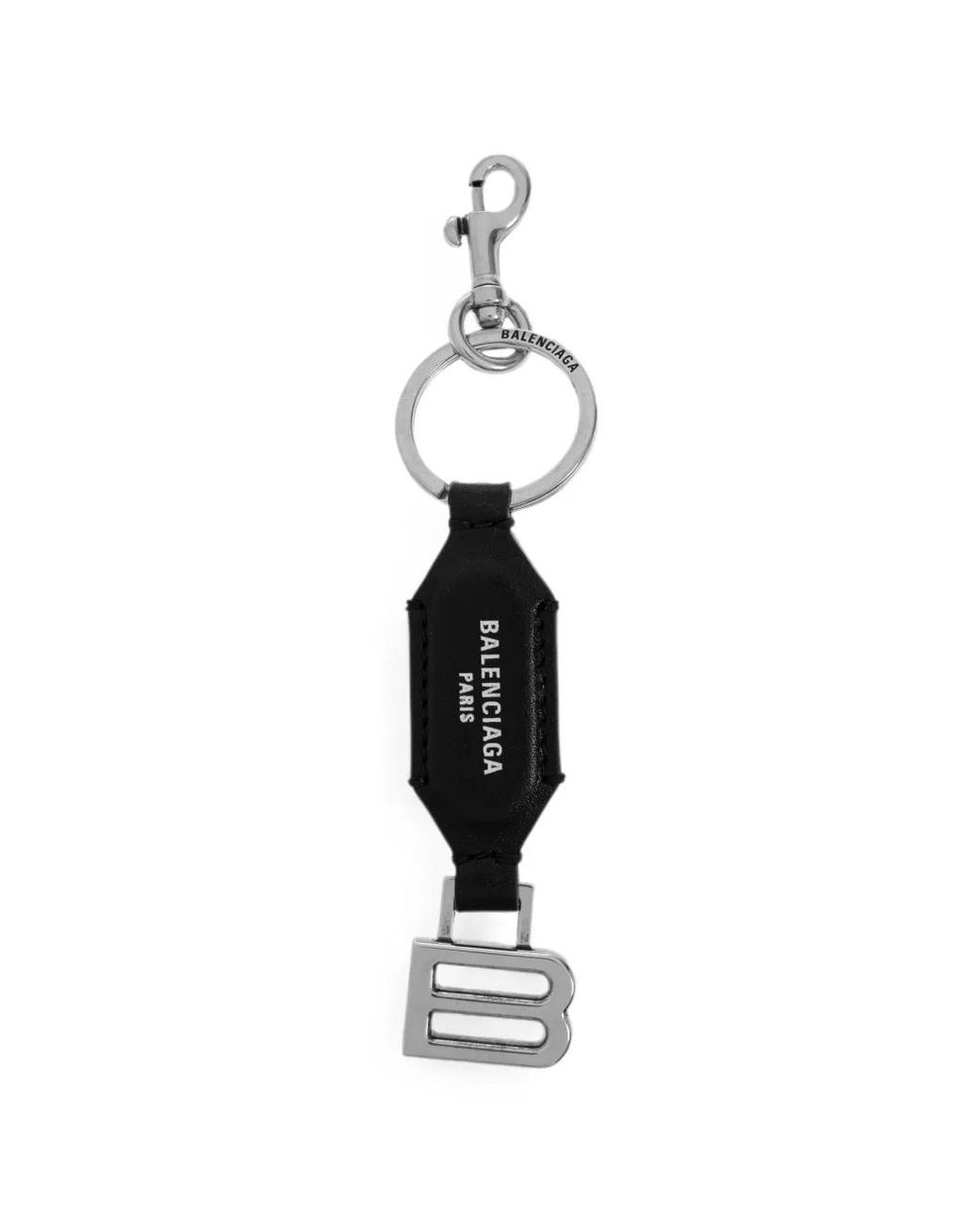 Balenciaga White Bolero Tab Keychain for men