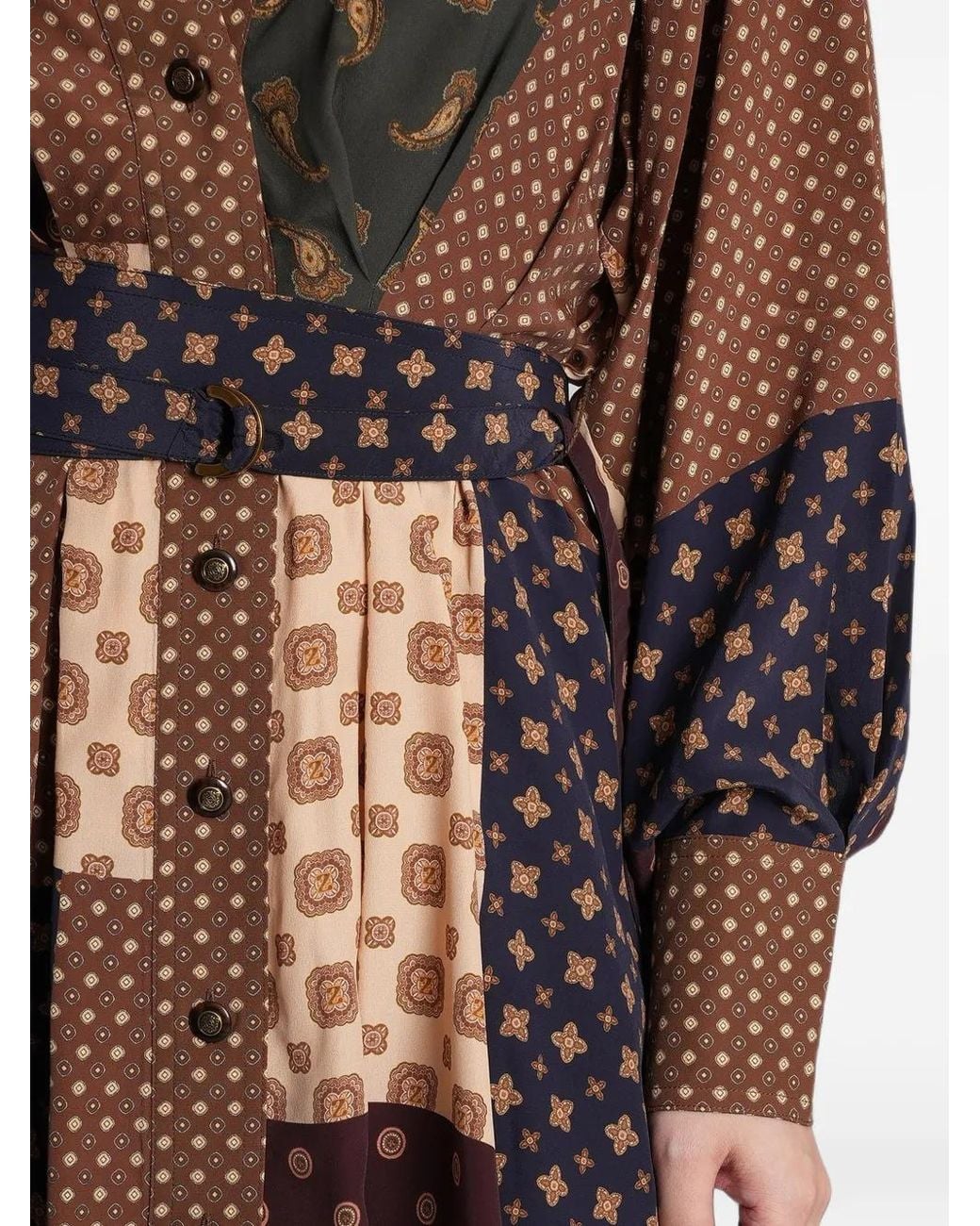 Zimmermann Brown Tuck Mini Dress