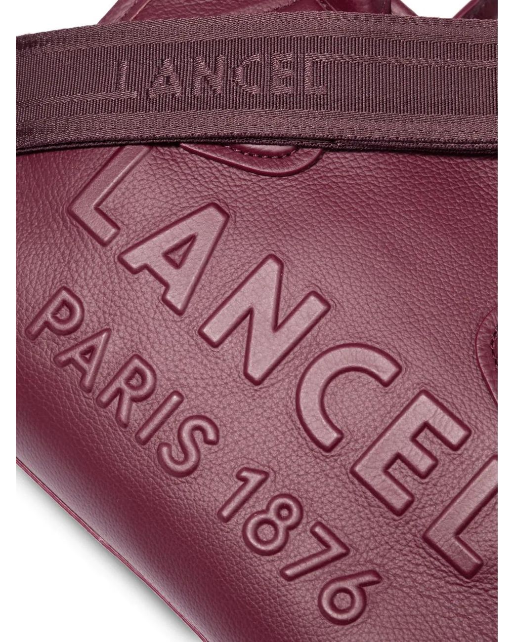 Lancel Purple Jour Logo Tote Bag