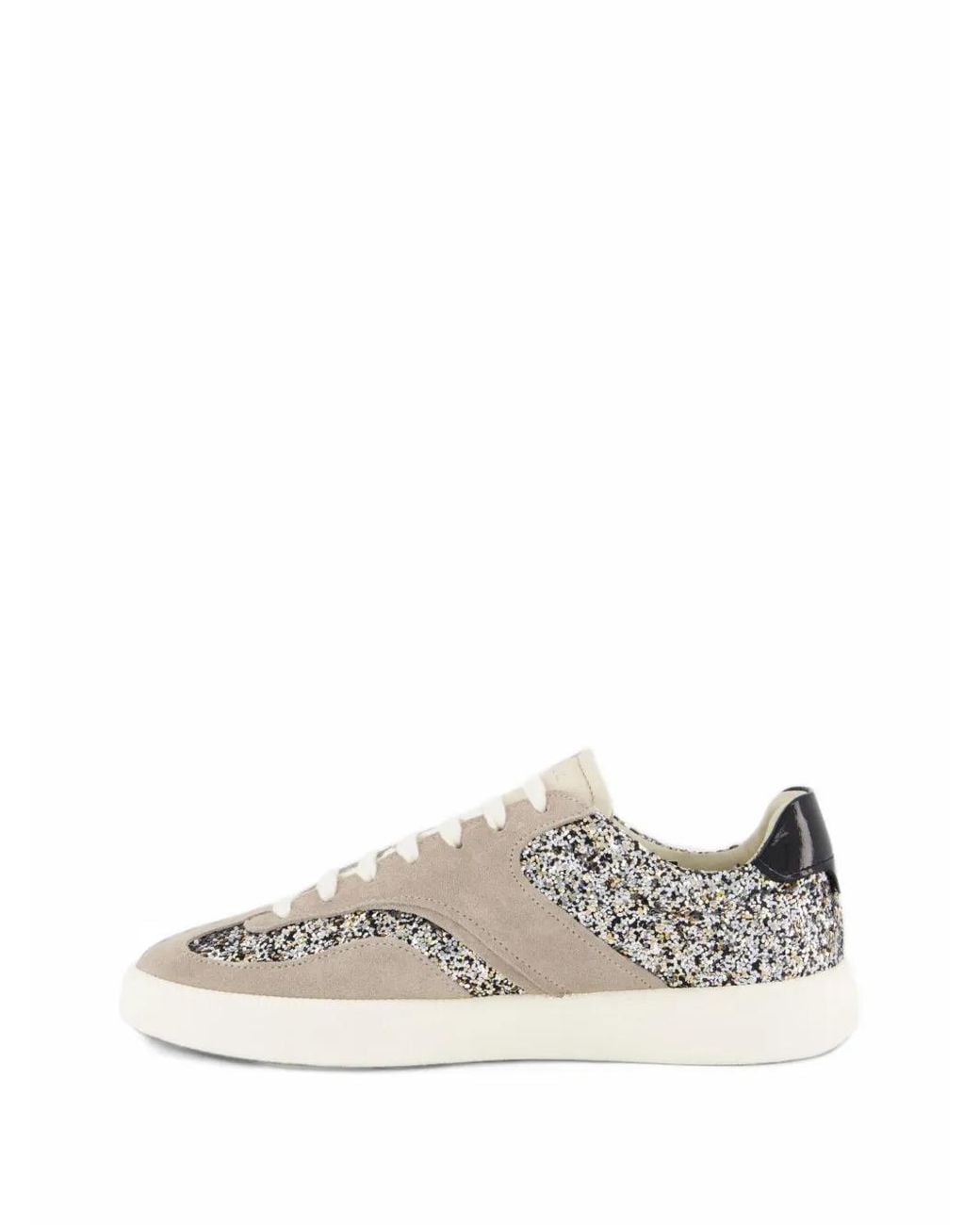 Nubikk White Ray Owen Glitter-Effect Sneakers