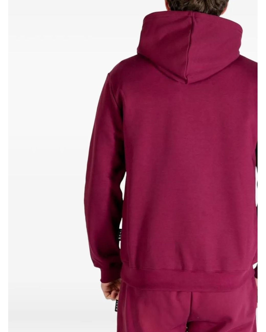 Icon Brand Red Logo-Print Hoodie for men