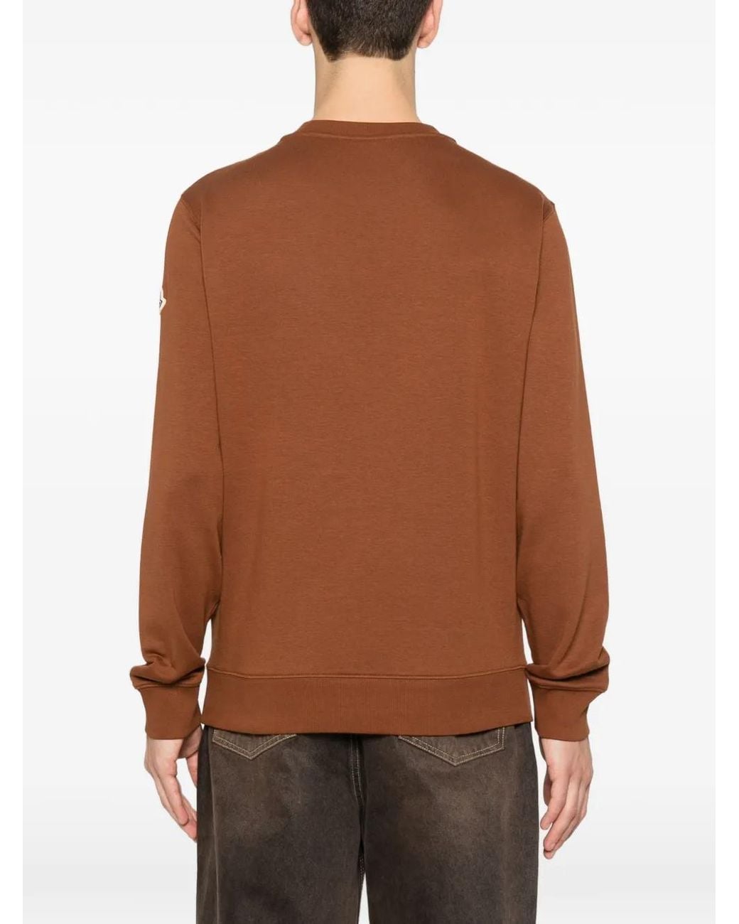 Moncler Pullover Mit Logo-Patch in Brown für Herren