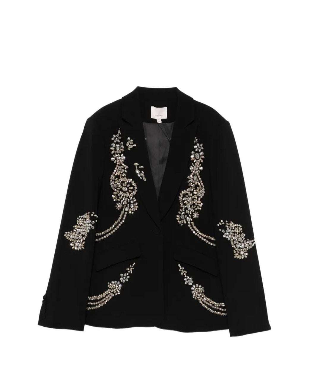 Cinq À Sept Black Blazer À Ornements En Cristal