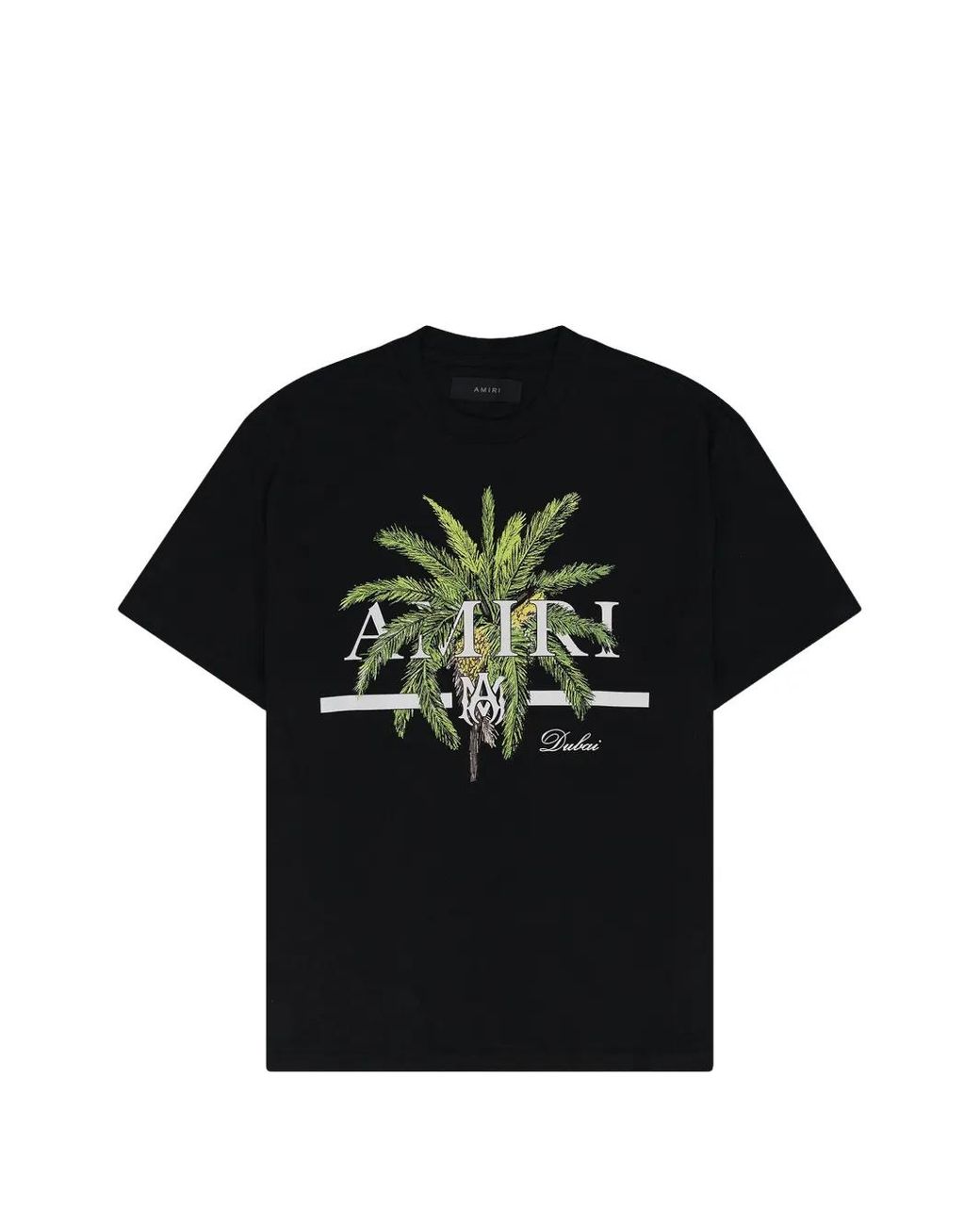 Amiri Black Palm Tree-Print T-Shirt for men