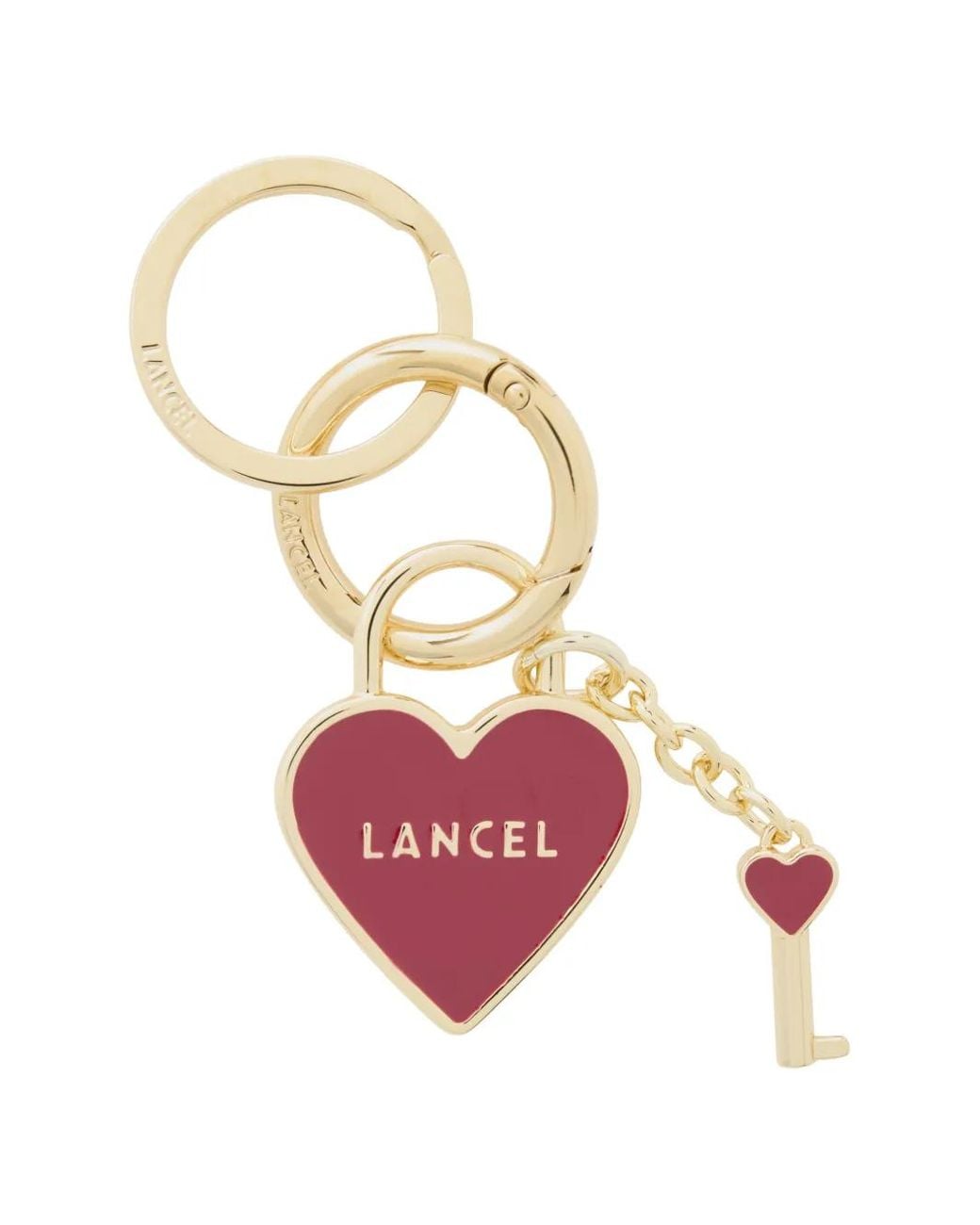 Lancel Pink Unlock My Heart Keyring