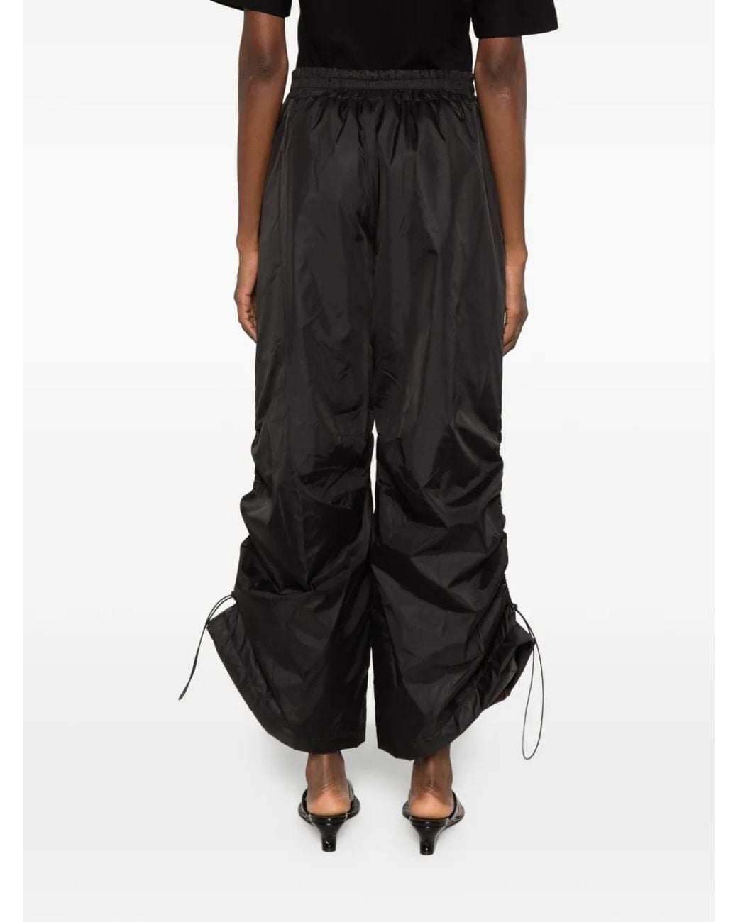 Carla G Black Side-Stripe Drawstring Track Pants