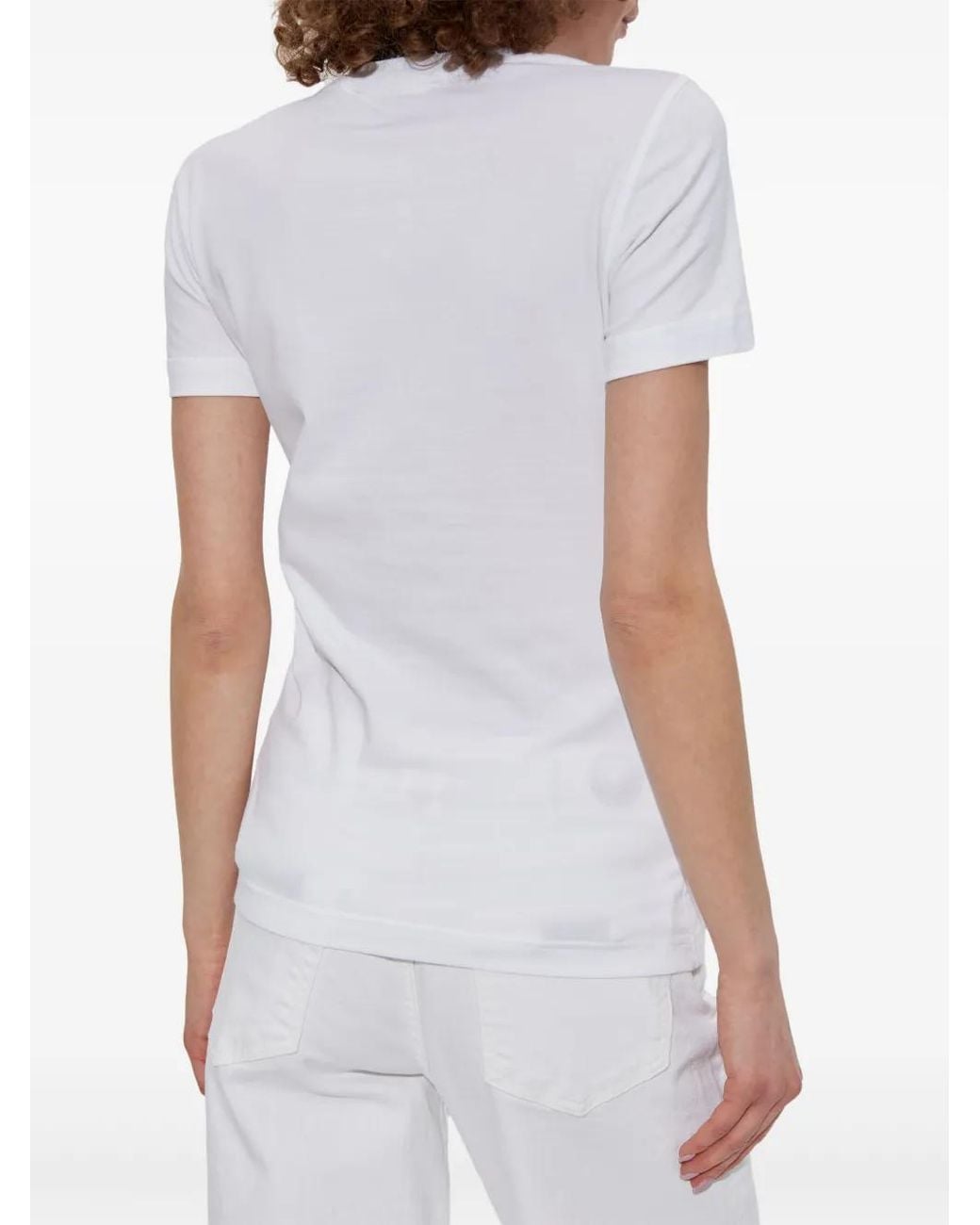 Versace Jeans Couture White V-Emblem T-Shirt