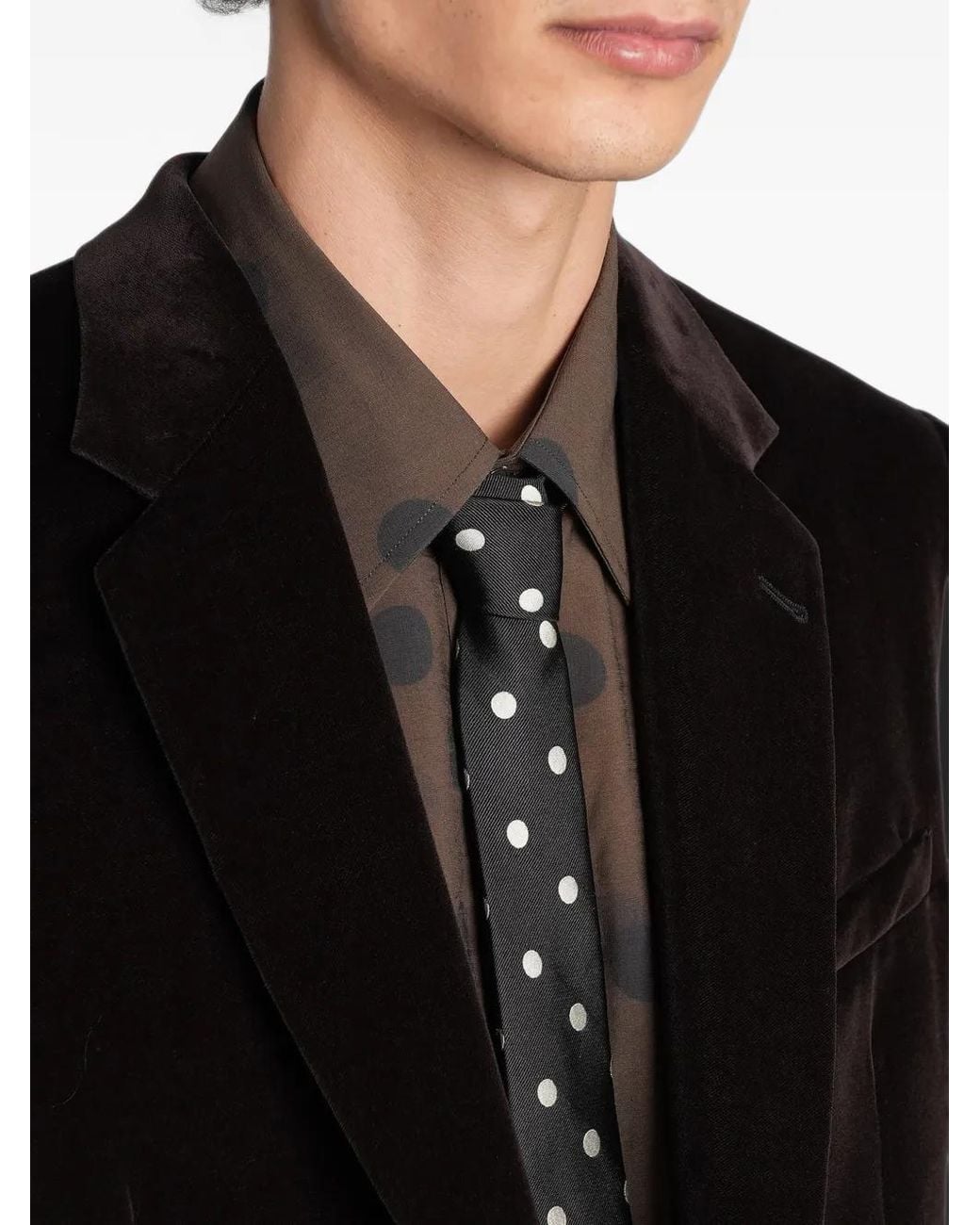 Paul Smith Black Velvet-Effect Single-Breasted Blazer for men