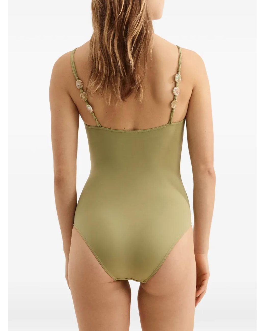 Eres Green Lynda Bead-Embellished Swimsuit