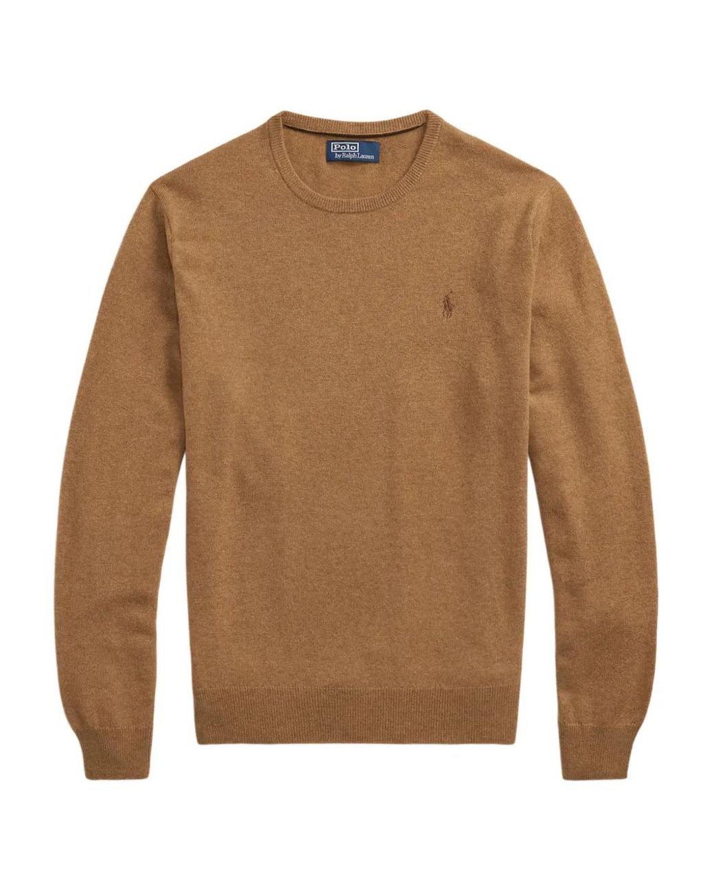Polo Ralph Lauren Brown Crew Neck Wool Sweater for men