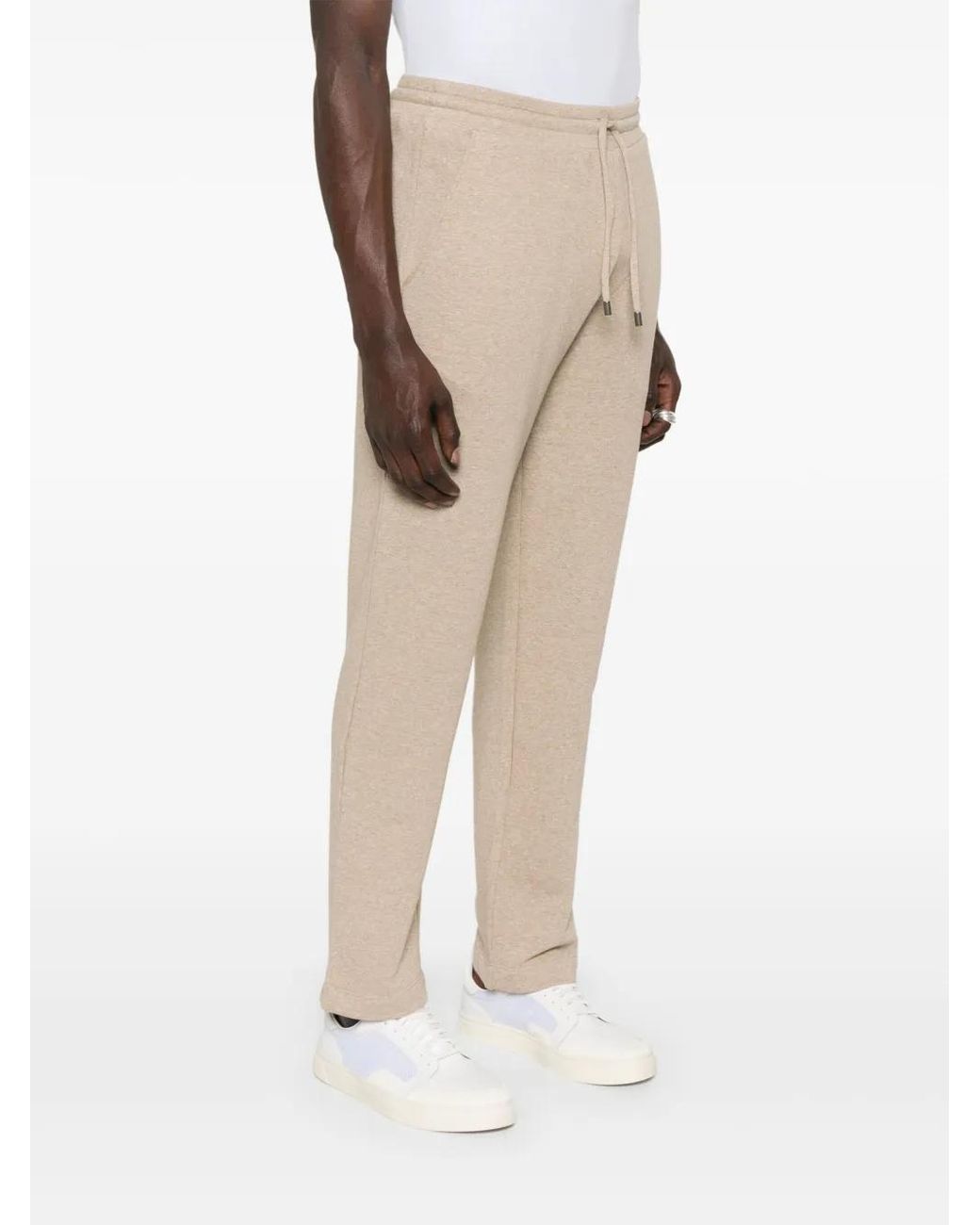 Canali Natural Mélange-Effect Track Pants for men