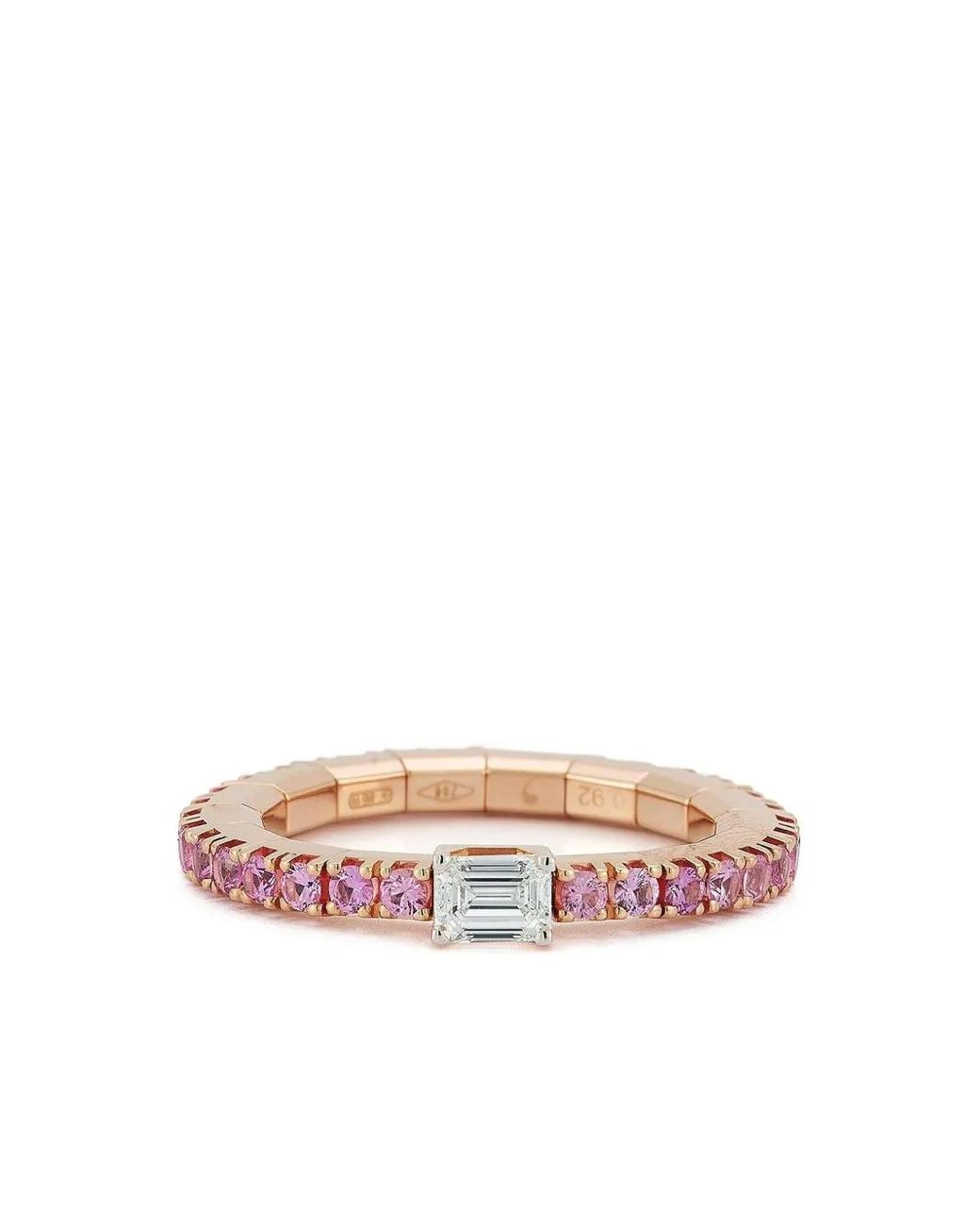’ROBERTO DEMEGLIO Pink 18K Rose Stretch Sapphire And Diamond Ring