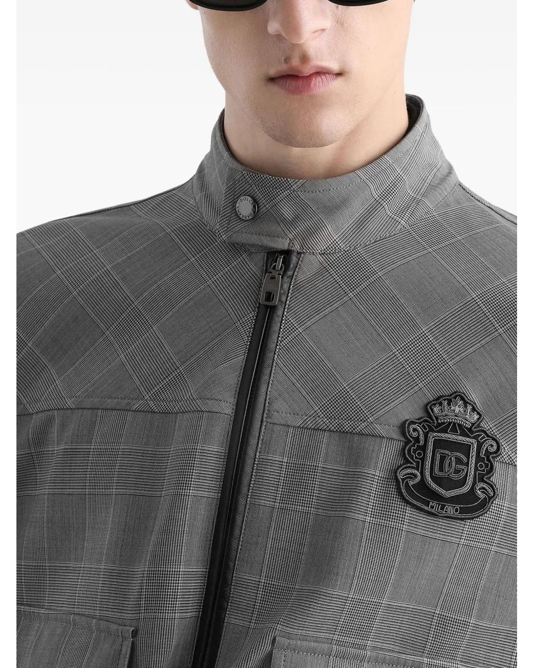 Dolce & Gabbana Gray Unlined Blouson Jacket for men