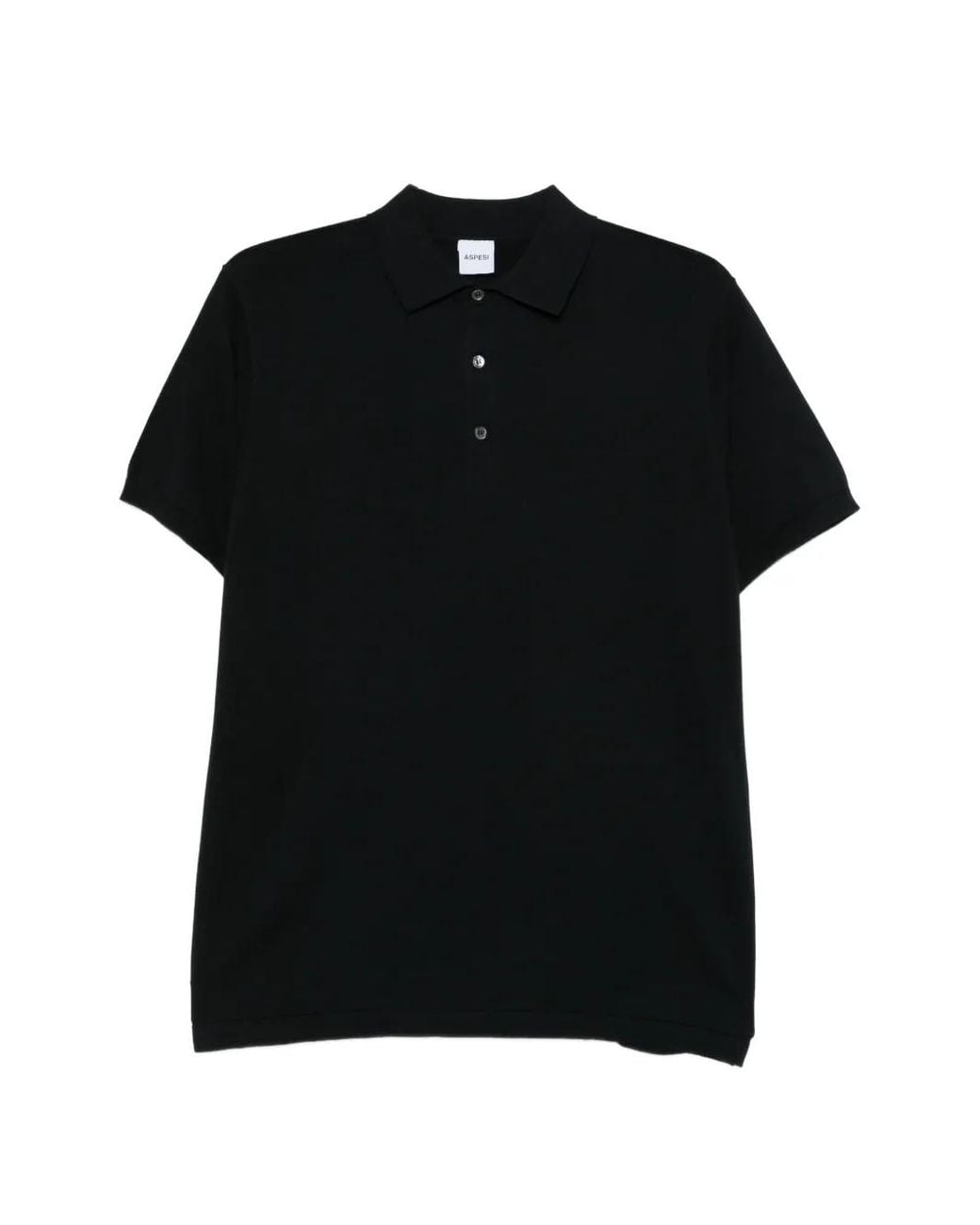 Polo Con Botones Aspesi de hombre de color Black