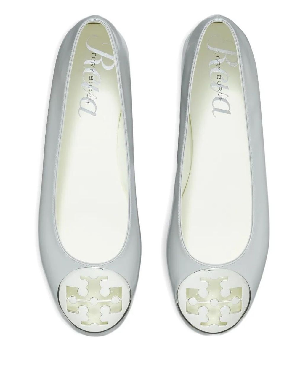 Tory Burch White Reva Ballet Flats