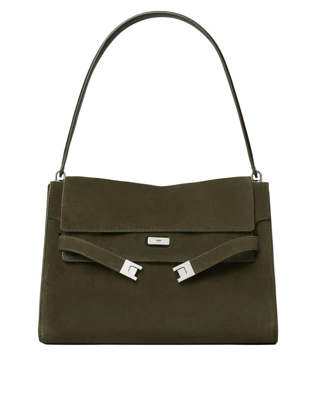 Tory Burch Black Large Lee Radziwill Suede Shoulder Bag