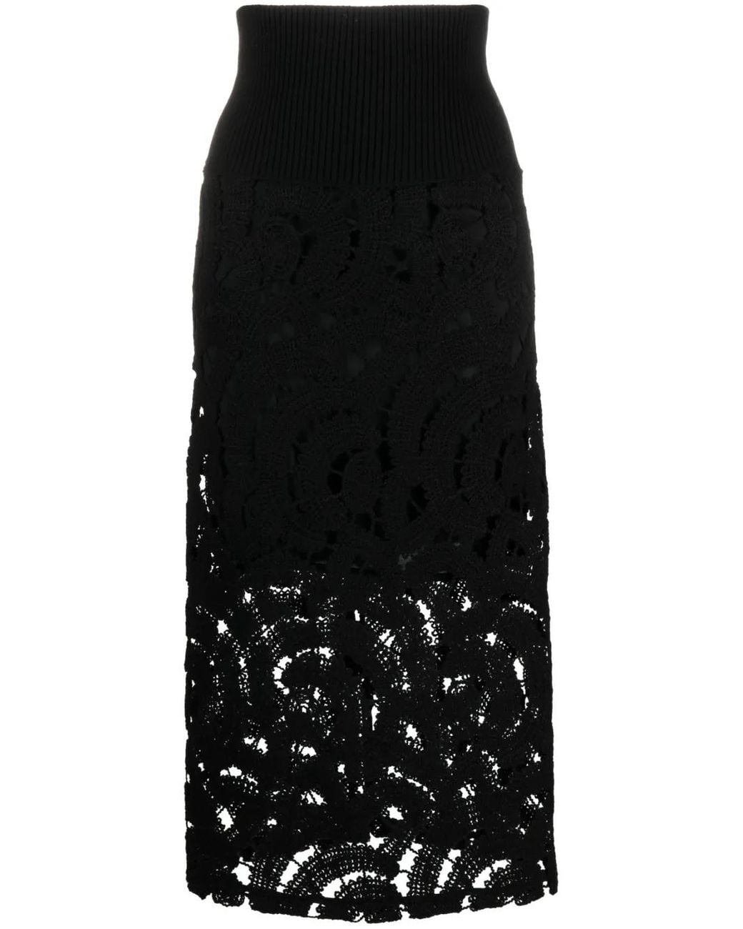 Fabiana Filippi Black High-Waisted Pencil Skirt