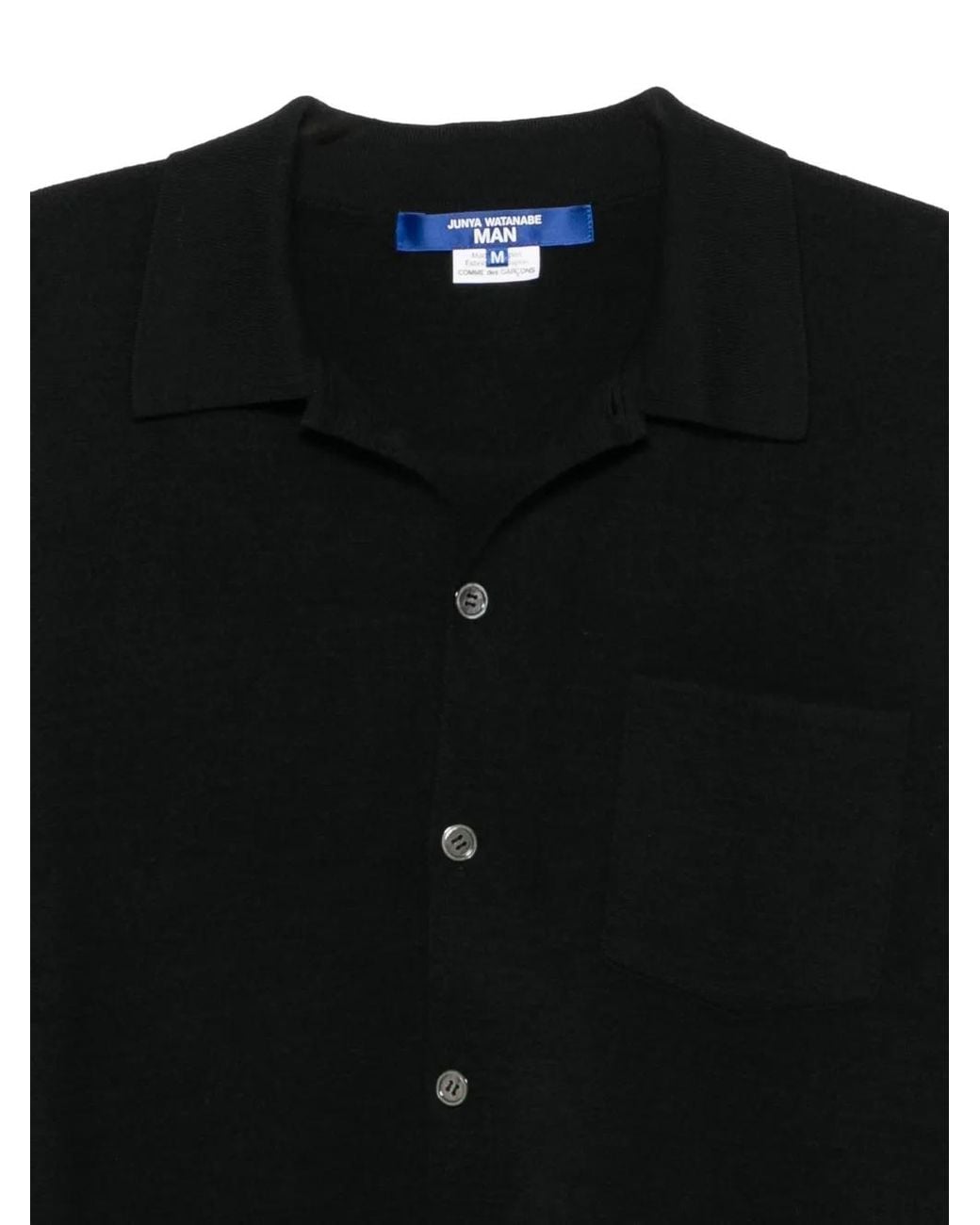 Junya Watanabe Black Button-Up Collared Sweater for men
