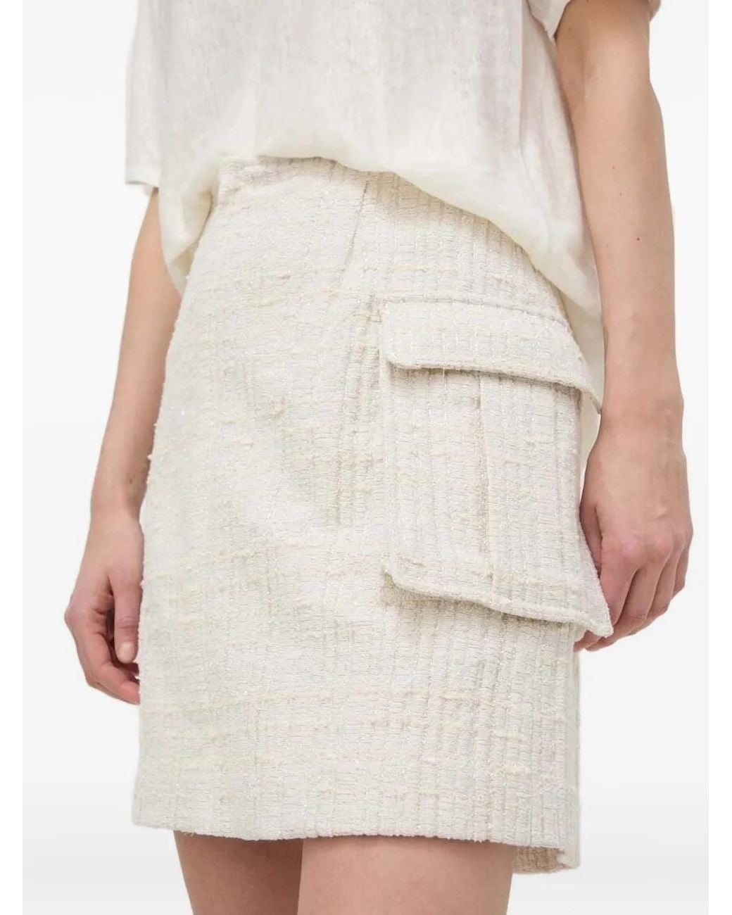 Custommade• Natural Tweed Skirt